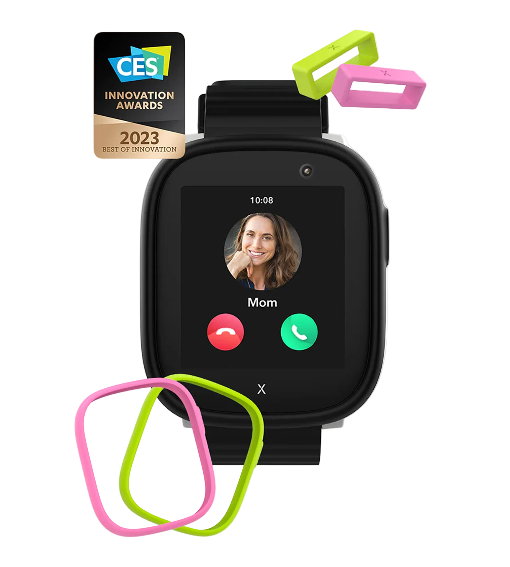 Black Xplora X6Play watch with interchangeable frames and loops